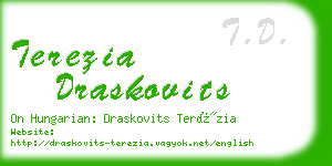 terezia draskovits business card